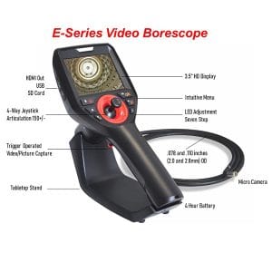 Hawkeye E-Series Annotated Hawkeye E-Series Video Borescope - annotated